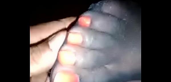 My boo orange nylon toes